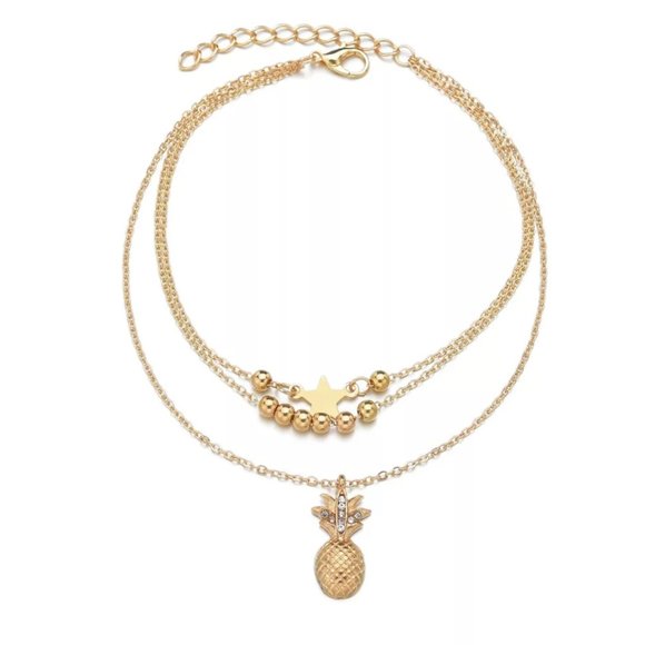 Star Beads Pineapple Anklets - Picture 2 of 7